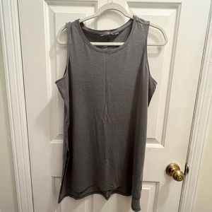 Athleta Long Sleeveless Top, Gray, sz L